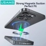 USAMS power bank CD242, magnetic wireless, USB-C έξοδος, 10000mAh, 20W, γκρι
