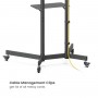 BRATECK βάση τηλεόρασης δαπέδου T1042T, 37-70", έως 45kg, με ράφια & ροδάκια
