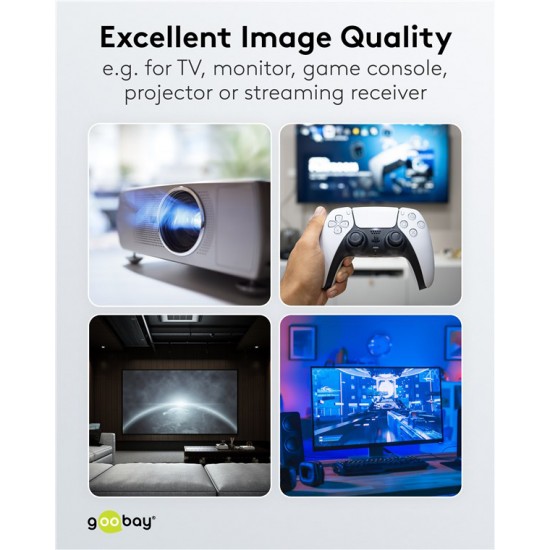 GOOBAY καλώδιο HDMI 2.1 76277 με Ethernet, AOC, 8K/60Hz, 48 Gbps, 40m, μαύρο