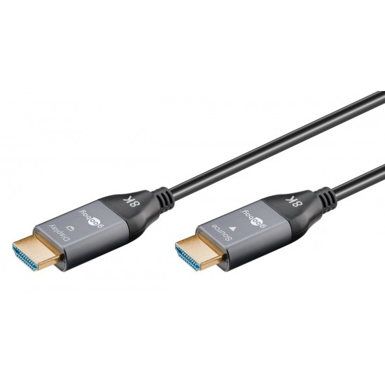 GOOBAY καλώδιο HDMI 2.1 76277 με Ethernet, AOC, 8K/60Hz, 48 Gbps, 40m, μαύρο