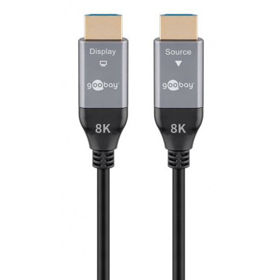 GOOBAY καλώδιο HDMI 2.1 76277 με Ethernet, AOC, 8K/60Hz, 48 Gbps, 40m, μαύρο