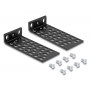 DELOCK σετ βάσεις τοποθέτησης για rack 67281, μαύρο, 2τμχ