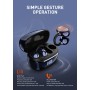 LDNIO earphones με θήκη φόρτισης T09, OWS, Φ10mm, 35/400mAh, μπλε