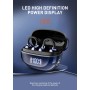 LDNIO earphones με θήκη φόρτισης T09, OWS, Φ10mm, 35/400mAh, μπλε