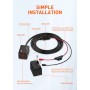 LDNIO φορτιστής μοτοσυκλέτας C108 με καλώδιο, USB/USB-C, 60W, μαύρος
