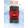 LDNIO φορτιστής μοτοσυκλέτας C108 με καλώδιο, USB/USB-C, 60W, μαύρος