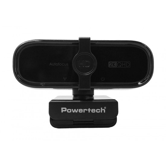 POWERTECH web camera PT-1427, 5MP, 2K QHD, αυτόματη εστίαση, 1.5m, μαύρη
