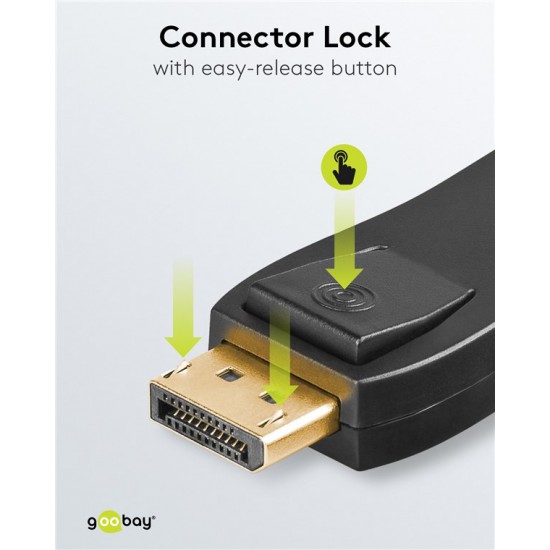 GOOBAY αντάπτορας DisplayPort σε HDMI 51719, 1920x1200p, μαύρος