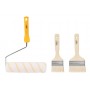DELI σετ βαφής DL528003, ρολό με λαβή/2x πινέλα, 230mm, 50/100mm, 3τμχ