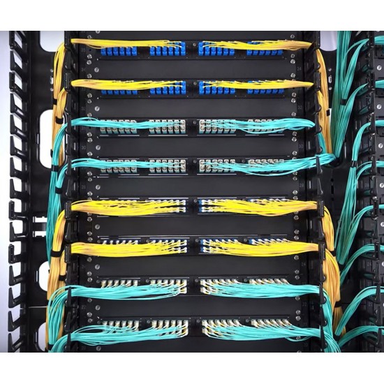 POWERTECH cable managment για rack NETW-0006, 23 θέσεων, πλαστικό, 2τμχ
