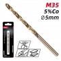 DELI τρυπάνι DH-MHZ050-E2 για μέταλλο, M35 HSS 5% κοβαλτίου, DIN 388, 5x86mm, κυλινδρικό
