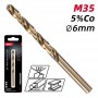 DELI τρυπάνι DH-MHZ060-E2 για μέταλλο, M35 HSS 5% κοβαλτίου, DIN 388, 6x93mm, κυλινδρικό