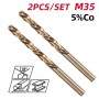 DELI σετ τρυπάνια DH-MHZ020-E2 για μέταλλο, M35 HSS 5% κοβαλτίου, DIN 388, 2x49mm, κυλινδρικό, 2τμχ