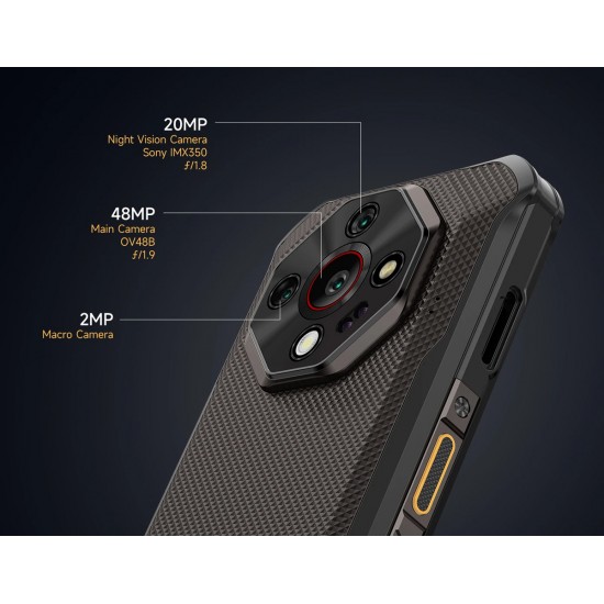 ULEFONE smartphone Armor X16, 6.56", 6/128GB, 10360mAh, IP68/IP69K/MIL-STD-810H, μαύρο