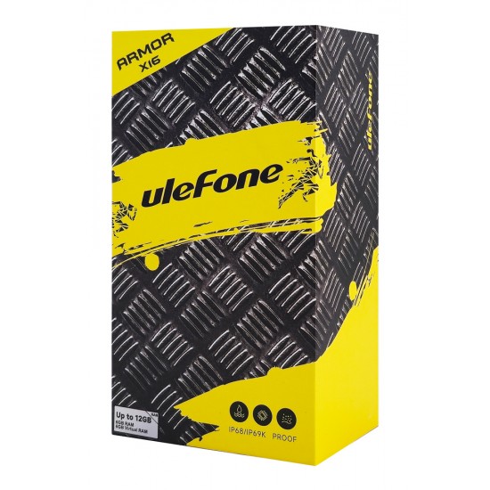 ULEFONE smartphone Armor X16, 6.56", 6/128GB, 10360mAh, IP68/IP69K/MIL-STD-810H, μαύρο