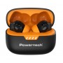 POWERTECH earphones με θήκη φόρτισης PT-1431, True Wireless, 40/400mAh, ANC & ENC, μαύρα