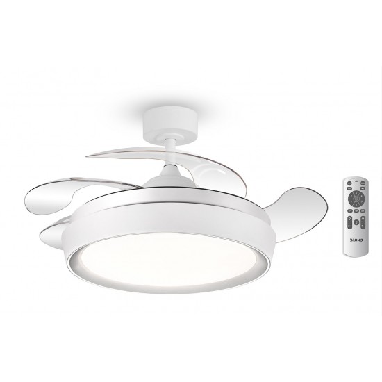 BRUNO ανεμιστήρας οροφής με LED φως BRN-0227, AC 82W, 42", Φ107x35cm, λευκός