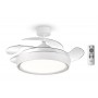 BRUNO ανεμιστήρας οροφής με LED φως BRN-0227, AC 82W, 42", Φ107x35cm, λευκός