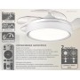 BRUNO ανεμιστήρας οροφής με LED φως BRN-0227, AC 82W, 42", Φ107x35cm, λευκός