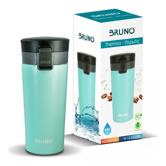 BRUNO θερμός BRN-0071, με κλείδωμα, anti-slip, 400ml,γαλάζιο