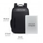 ARCTIC HUNTER τσάντα ταξιδίου LG00657-1 με θήκη laptop 15.6", τροχήλατη, 27L, μαύρη