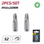 DELI σετ μύτες κατσαβιδιού DL251003, μαγνητικές, PH3x25mm, 2τμχ