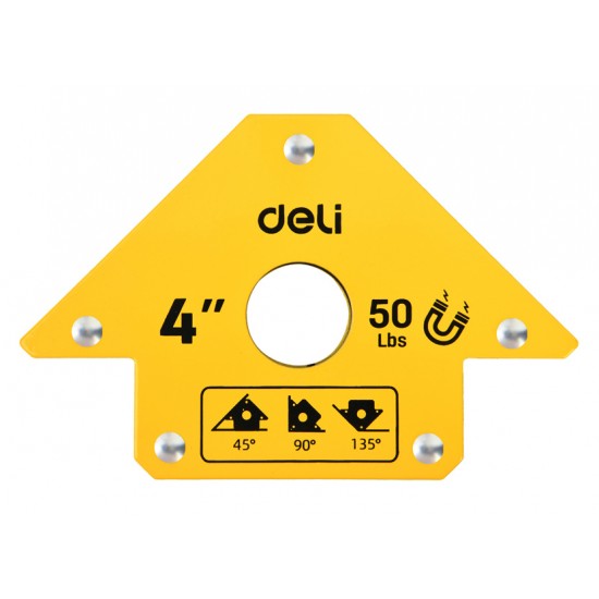 DELI μαγνητική γωνία συγκόλλησης DL-HDW50 με 45°/90°/135° γωνίες, 4", 22kg
