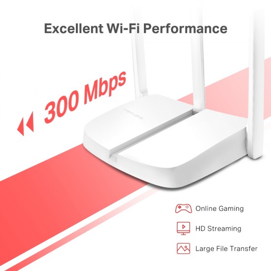 MERCUSYS router MW306R, 300Mbps, 3x 10/100Mbps LAN, Ver 1.20