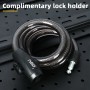 DELI κλειδαριά ποδηλάτου με κλειδί DL508062, Φ12mm, 1m, μαύρη