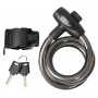 DELI κλειδαριά ποδηλάτου με κλειδί DL508062, Φ12mm, 1m, μαύρη