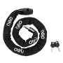 DELI κλειδαριά ποδηλάτου με κλειδί DL508021, Φ4mm, 1m, μαύρη