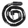 DELI κλειδαριά ποδηλάτου συνδυασμού DL508031, Φ4mm, 1m, μαύρη