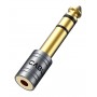 CABLETIME αντάπτορας ήχου 6.3mm σε 3.5mm CT-6M3F-AG, gold plated, γκρι