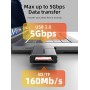 CABLETIME card reader CT-ACCD3-AG για SD & micro SD, USB 3.0, 5Gbps, γκρι
