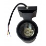 POWERTECH φωτιστικό τοίχου HLL-0189 για GU10 λάμπα, μεταλλικό, IP65, μαύρο