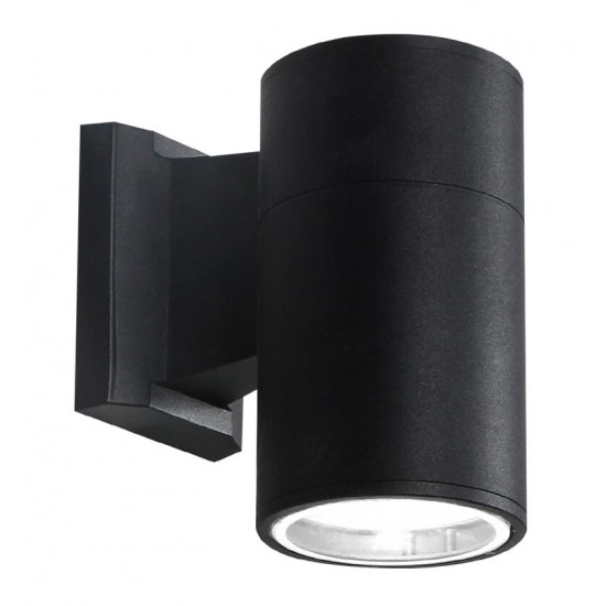 POWERTECH φωτιστικό τοίχου HLL-0189 για GU10 λάμπα, μεταλλικό, IP65, μαύρο