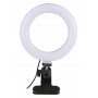 CABLETIME φωτιστικό δαχτυλίδι LED CT-LRL6-PB με μίνι τρίποδα & σφιγκτήρα, βάση smartphone, Φ16cm