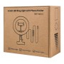 CABLETIME φωτιστικό δαχτυλίδι LED CT-LRL6-PB με μίνι τρίποδα & σφιγκτήρα, βάση smartphone, Φ16cm