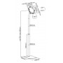 BRATECK βάση tablet δαπέδου PAD33-01, αντικλεπτική, 7.9-11", μαύρη