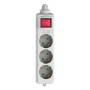POWERTECH πολύπριζο PT-885, 3x schuko, 16A, χωρίς καλώδιο, λευκό