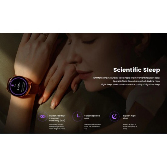MIBRO smartwatch Lite 3 Pro με 2x λουράκια, heart rate, 1.32" AMOLED, GPS, 5 ATM, γκρι/καφέ