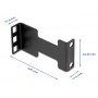 DELOCK αντάπτορας επέκτασης βάθους για rack 67272, έως 10cm, 1U, μαύρο