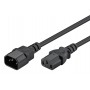 POWERTECH καλώδιο τροφοδοσίας προεκταση CAB-P004 3x 0.75mm², 1.5m, μαύρο