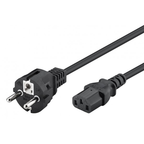 POWERTECH καλώδιο τροφοδοσίας CAB-P006, 3x 1mm², cooper, 1.5m, μαύρο
