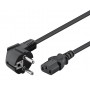 POWERTECH καλώδιο τροφοδοσίας PC CAB-P016, 3x 0.50mm², copper, 1.5m, μαύρο