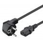 POWERTECH καλώδιο τροφοδοσίας CAB-P028, 3x 0.50mm, 1.5m, μαύρο, 10τμχ