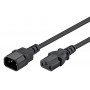 POWERTECH καλώδιο προέκτασης τροφοδοσίας CAB-P039, 3x 0.75mm², CCS, 1m, μαύρο