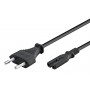 POWERTECH καλώδιο τροφοδοσίας CAB-P040, copper, 2x 0.75mm, 1.5m, μαύρο