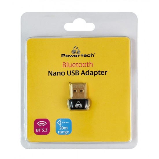 POWERTECH USB Bluetooth 5.3 αντάπτορας PT-1451 με εμβέλεια έως 20m