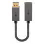 GOOBAY αντάπτορας DisplayPort σε HDMI 75271, 4K/60Hz, 0.2m, γκρι